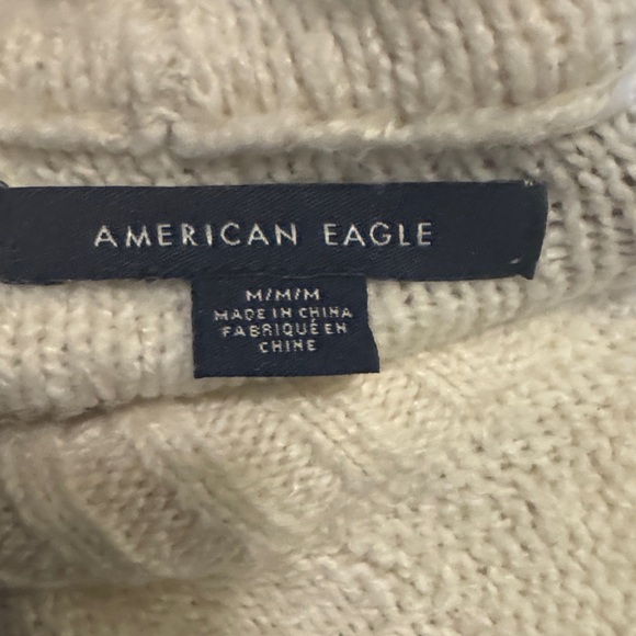 American Eagle Outfitters Cream and Multicolor Crew Neck Sweater - Picture 4 of 9